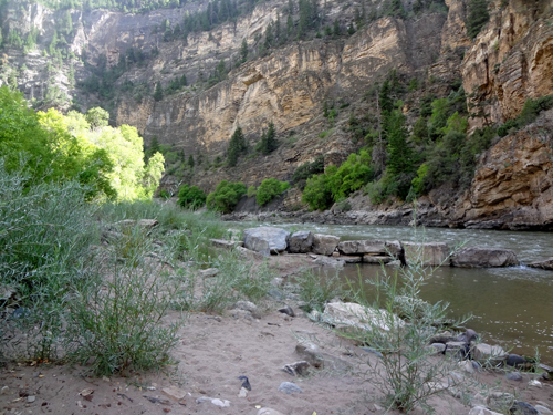 Colorado river and cliffs