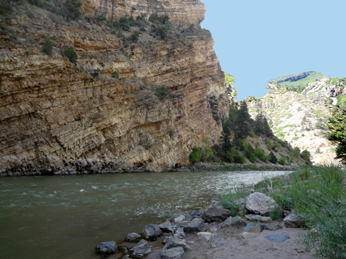 Colorado river and cliffs