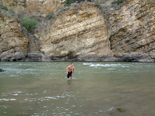 Thomas in the Colorado River