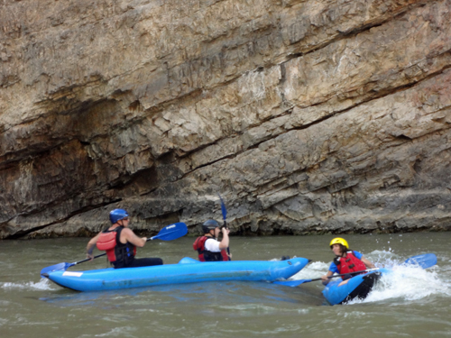 Kayakers in the colorado river