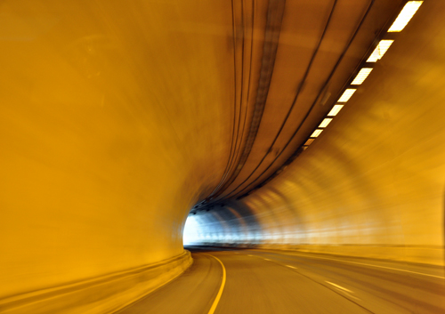 inside the tunnel