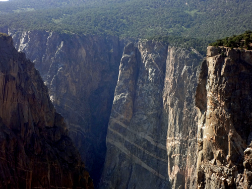 top of the cliff on the other side