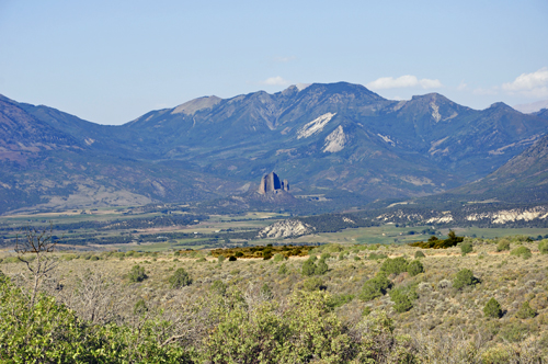 a formation in the distance