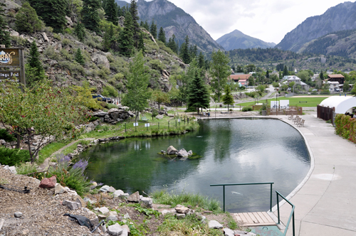 the outlet source of the hot springs