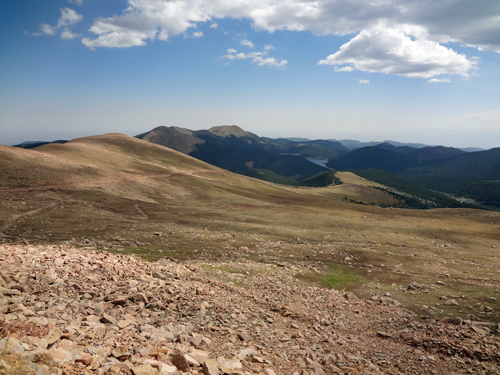 view descending Pikes Peak