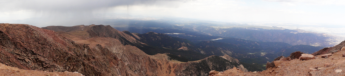 view from the summit of Pikes Peak