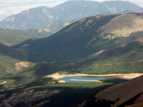 view from the summit of Pikes Peak