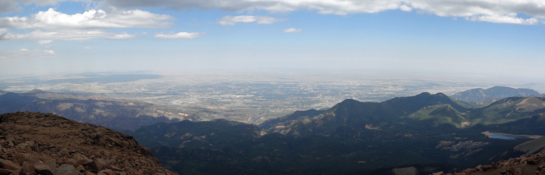 view from the summit of Pikes Peak