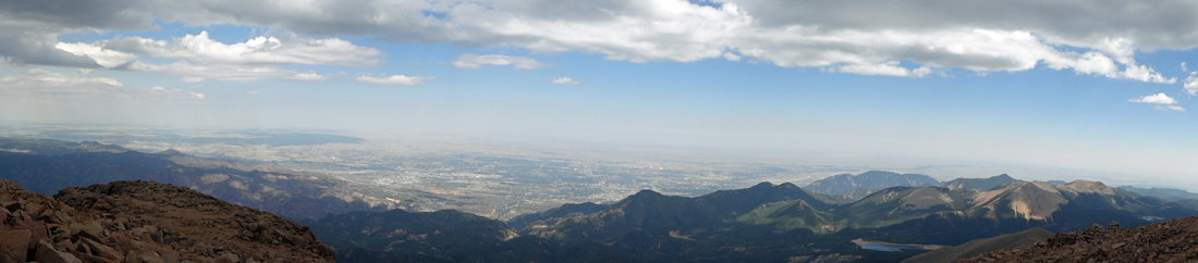 view from the summit of Pikes Peak