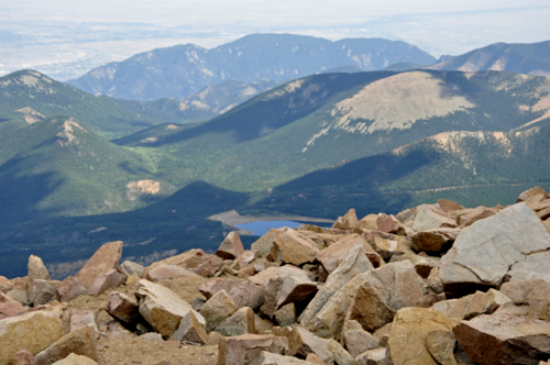 view from the summit of Pikes Peak