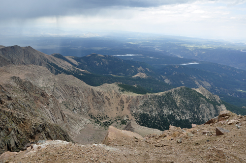 view from the summit of Pikes Peak