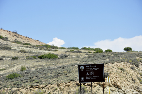 sign: Red Creek National Recreation Area