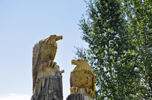 carvings at Jorgensen Park