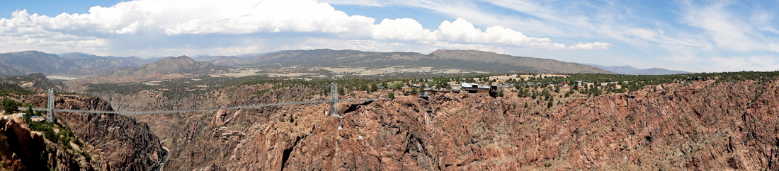 panorama of the suspension bridge