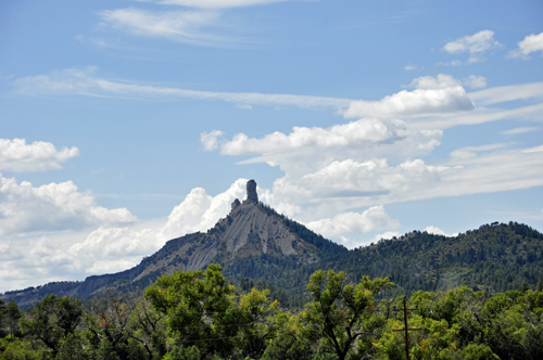 Chimney Rock as seen approaching it