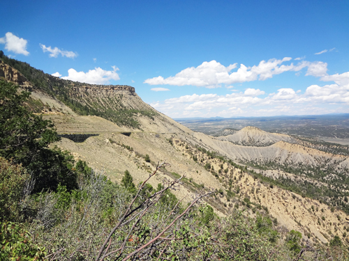 view of cliffs from Mancos Valley Overlook