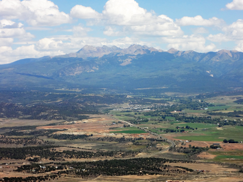 view of the valley from Mancos Valley Overlook
