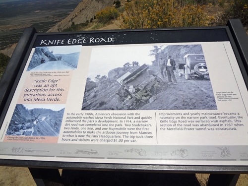 sign about Knife Edge Road