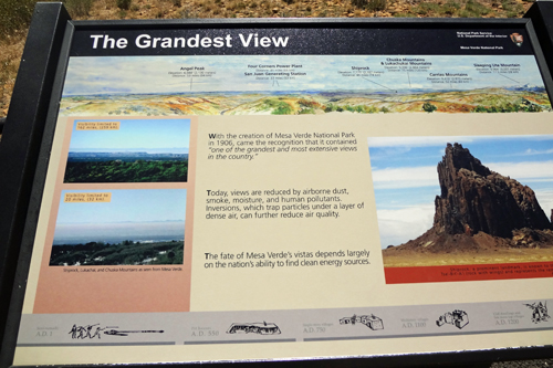 sign about The formation called Shiprock