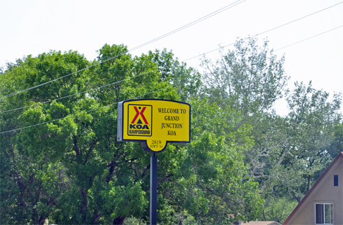 Grand Junction KOA sign