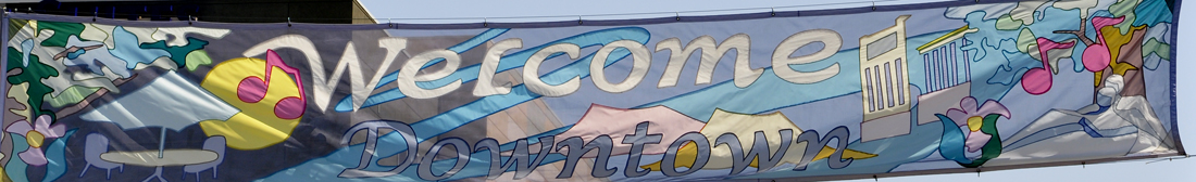 sign Welcome to downtown Grand Junction, Colorado