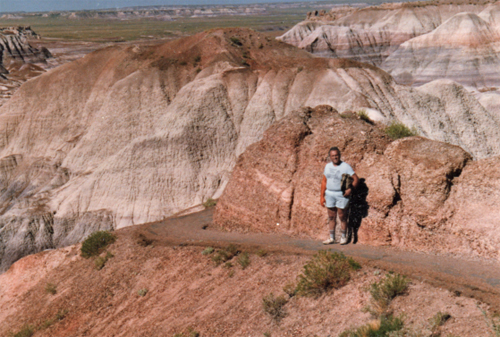 Lee Duquette on the Blue Mesa trail 1987