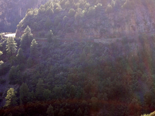 the roads the two RV Gypsies drove in Oak Creek Canyon