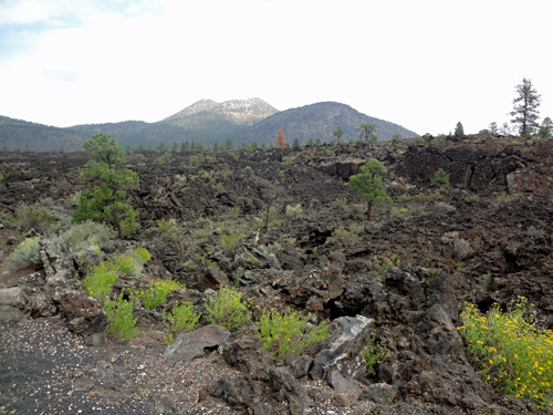 miles of volcanic rock