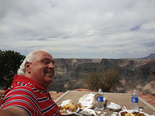 Lee Duquette enjoying the Hualapai Buffet 