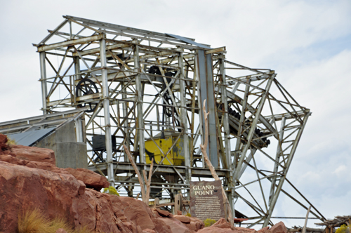 remains of a tramway system at Guano Point