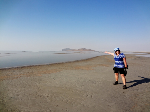 Karen Duquette near the Great Salt Lake