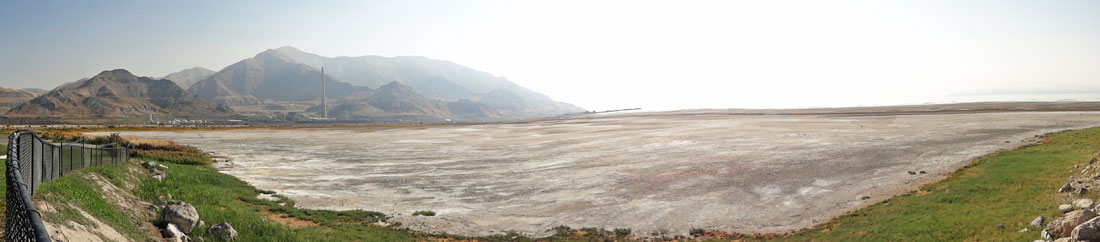 dried up area of the Great Salt Lake