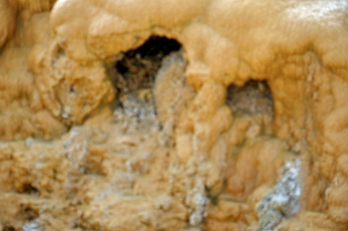 close-up views of the edges of the geyser