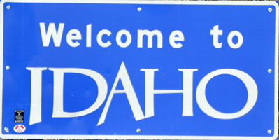 Welcome to Idaho sign