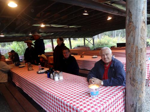 Lee Duquette waiting for dinner