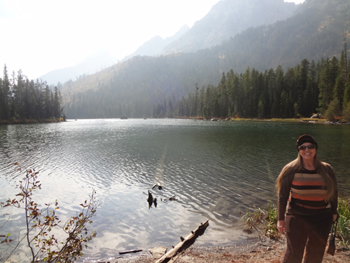 Karen Duquette at String Lake at Grand Teton National Par