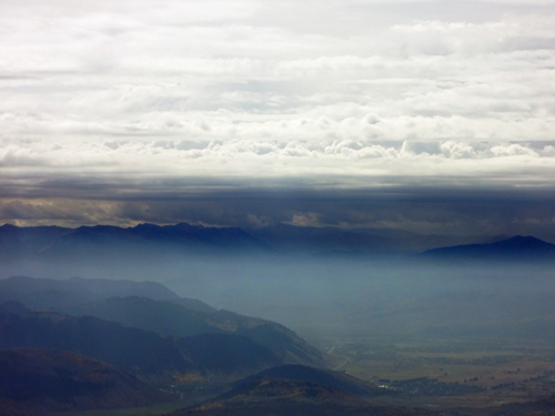 view from Lee Duquette at the top of the Jackson Hole tramway