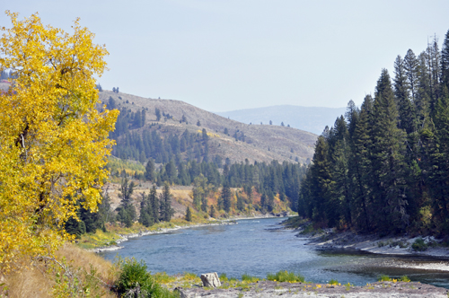 The Snake River and fall colors