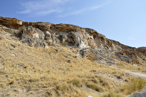 the natural designs in the cliffs by White Sulphur Spring.