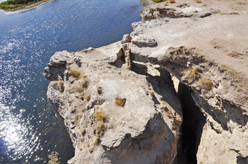 View of the river after crossing the bridge