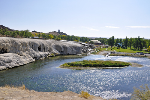 Big Born River and the edge of Rainbow Terrace