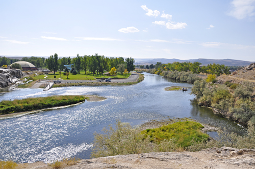 Big Born River and the edge of Rainbow Terrace