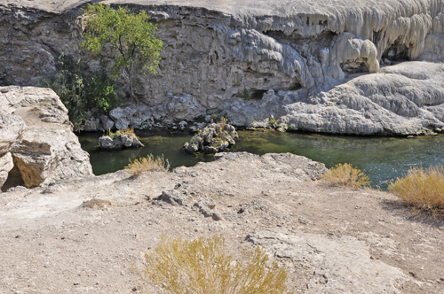 Travertine formation at Rainbow Terrace in Hot Springs State Park