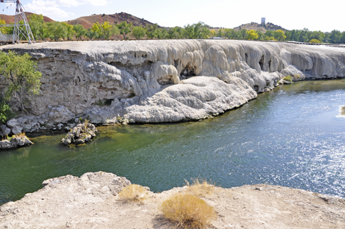 Travertine formation at Rainbow Terrace in Hot Springs State Park