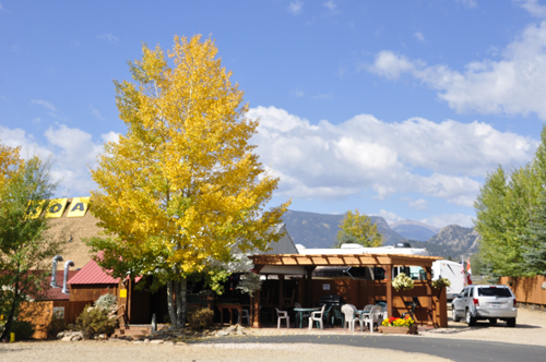 looking toward the front of the park.