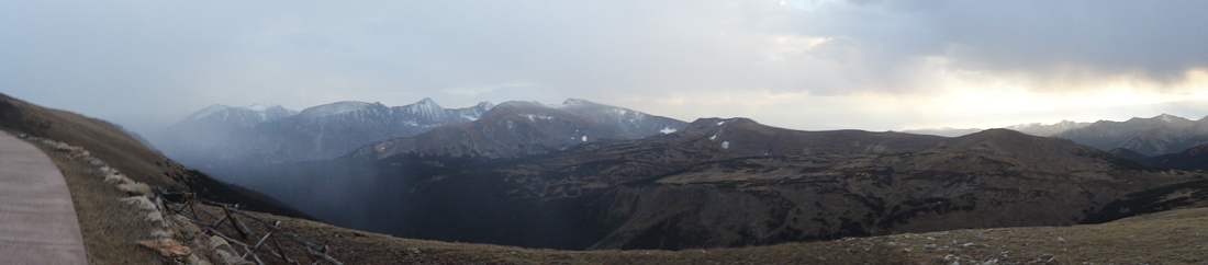 panorama of the Gore Range at Rocky Mountain National Park