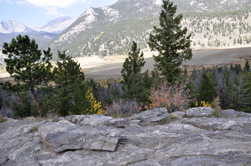 lunch view at Rocky Mountain National Park