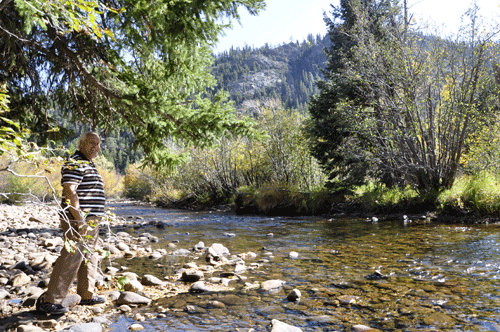 Lee Duquette by the creek