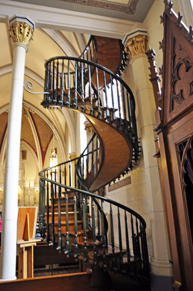 the miraculous spiral staircase at Loretta Chapel