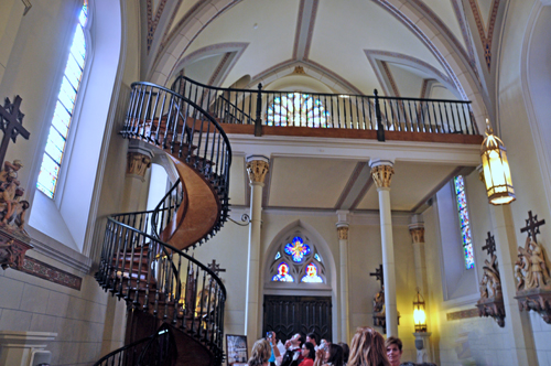the miraculous spiral staircase at Loretta Chapel